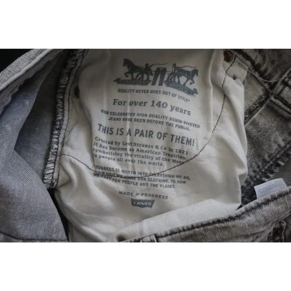 Levi's Mens 512 Slim Taper Hunk Gray Acid Wash Stretch 288330176 Jeans 29 x 32